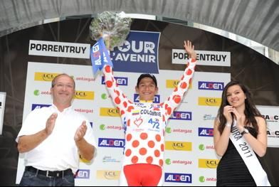 Mountains classification leader Johan Esteban Chaves (Colombia)