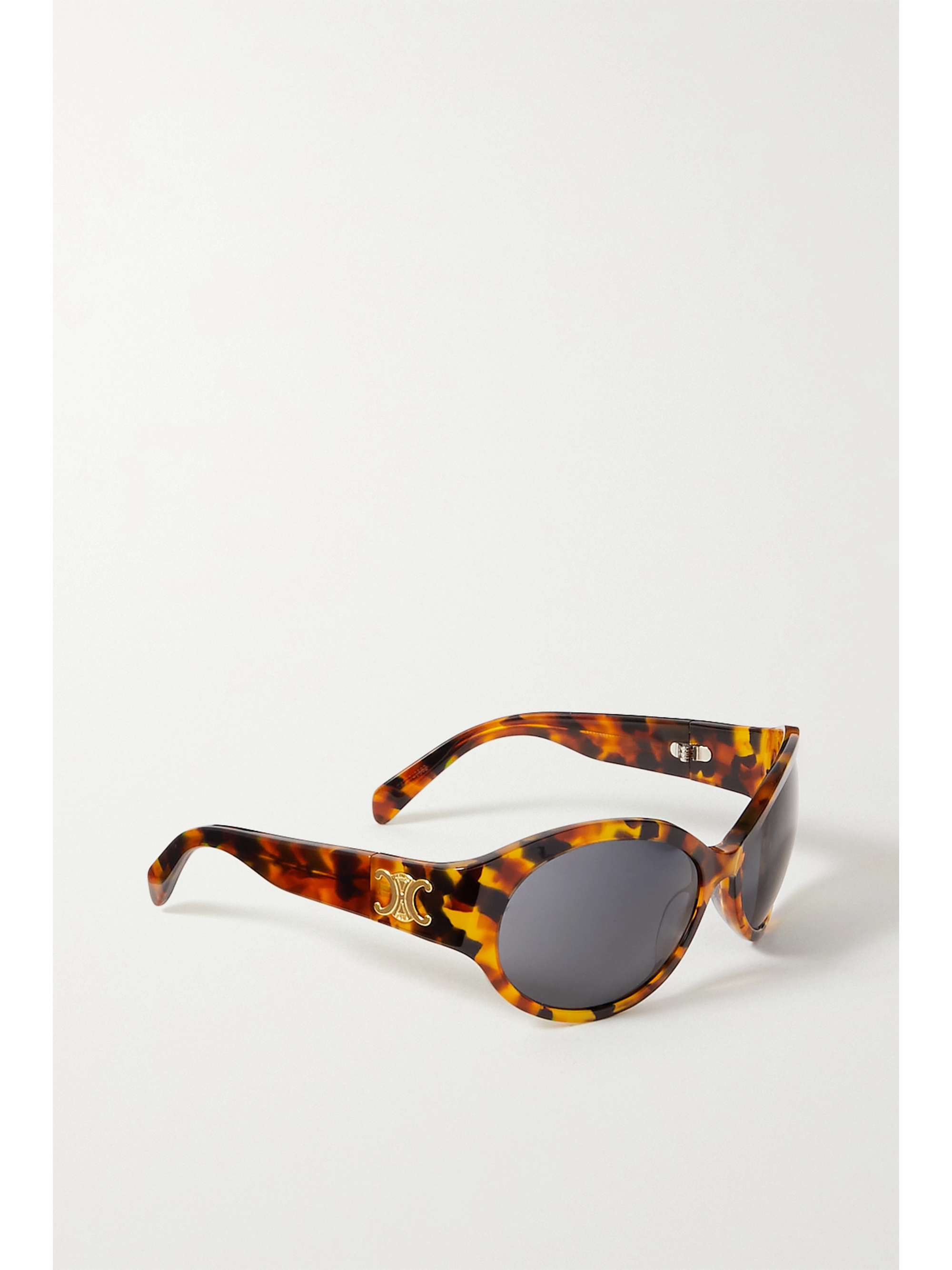 Triomphe Oversized Round-Frame Acetate Sunglasses