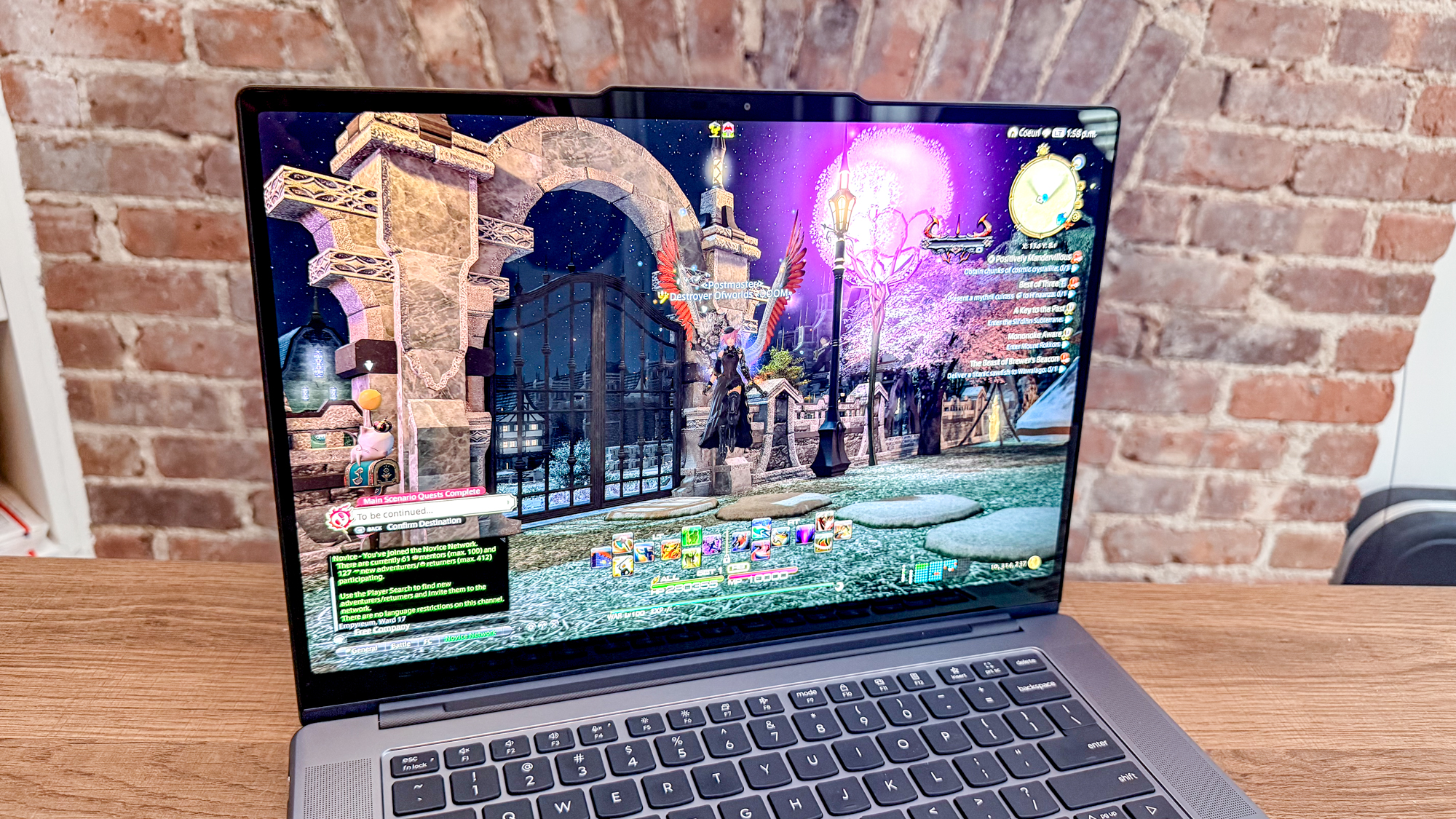 Playing Final Fantasy 14 on the Lenovo Yoga Pro 7i Gen 11 Aura Edition