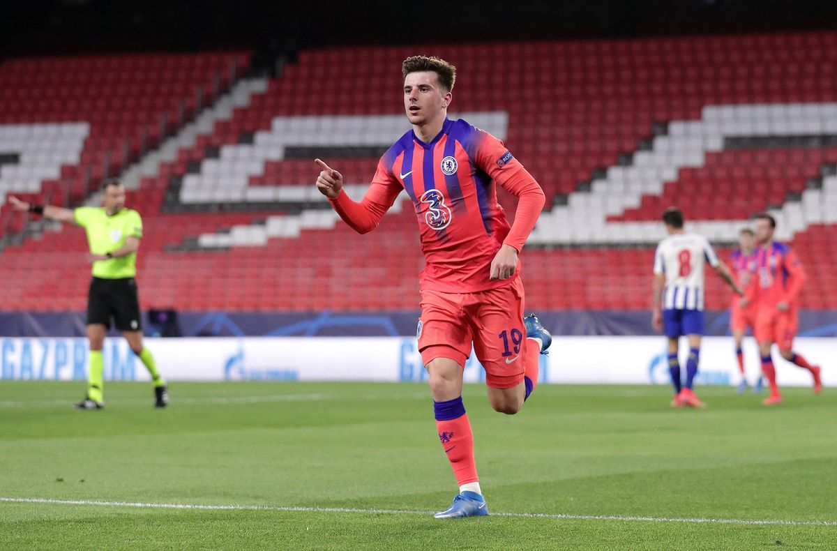 Mason Mount celebrating his goal against FC Porto