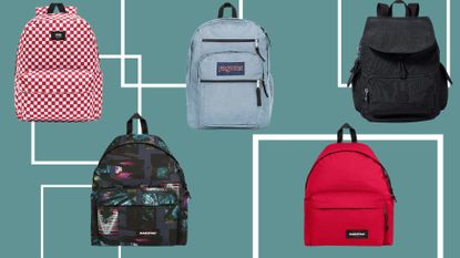 Amazon Prime Day deals on backpacks collage image