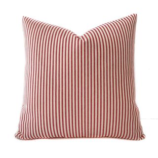 red stiped square cushion