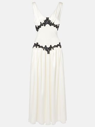 Gabriela Hearst, Highland Embroidered Silk and Wool Gown