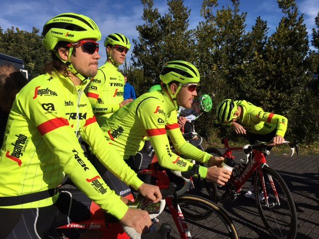 The Trek-Segafredo riders enjoy the sun at their Sicily training camp
