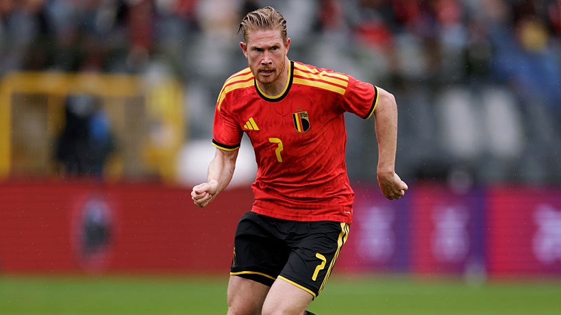 Kevin De Bruyne of Belgium during the International Friendly match between Belgium v Tunisia at the Koning Boudewijn Stadium.