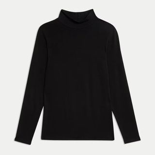 Black turtleneck top