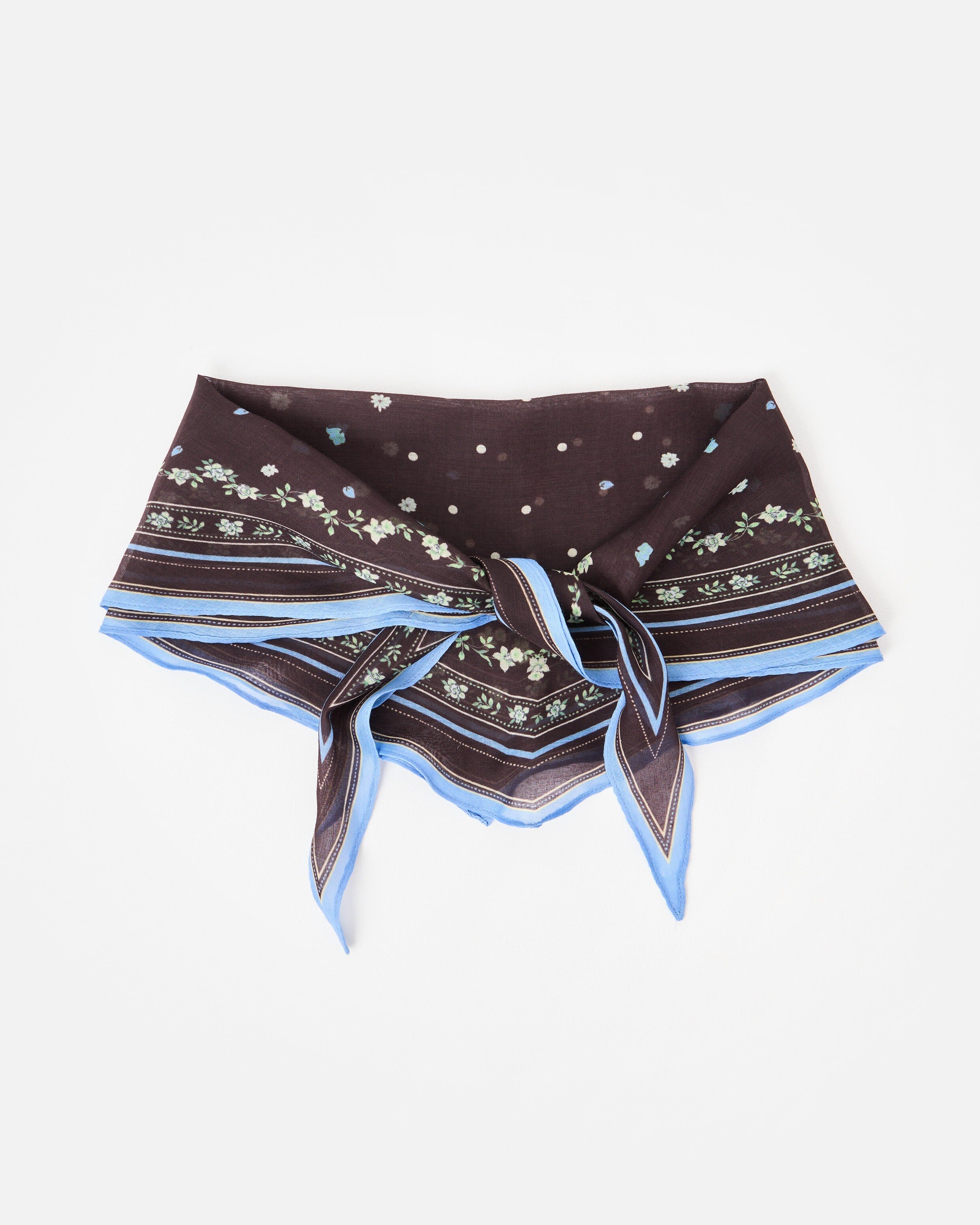 Brown Ditsy Floral Diamond Scarf | Oliver Bonas