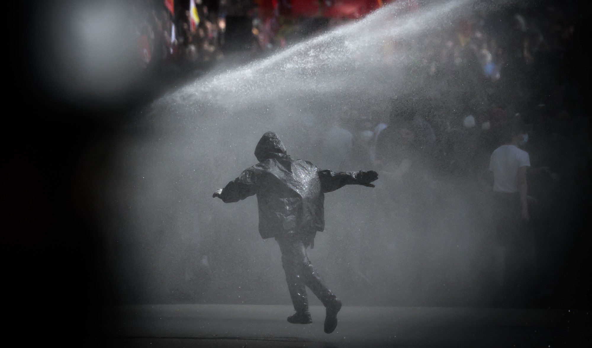 A protestor