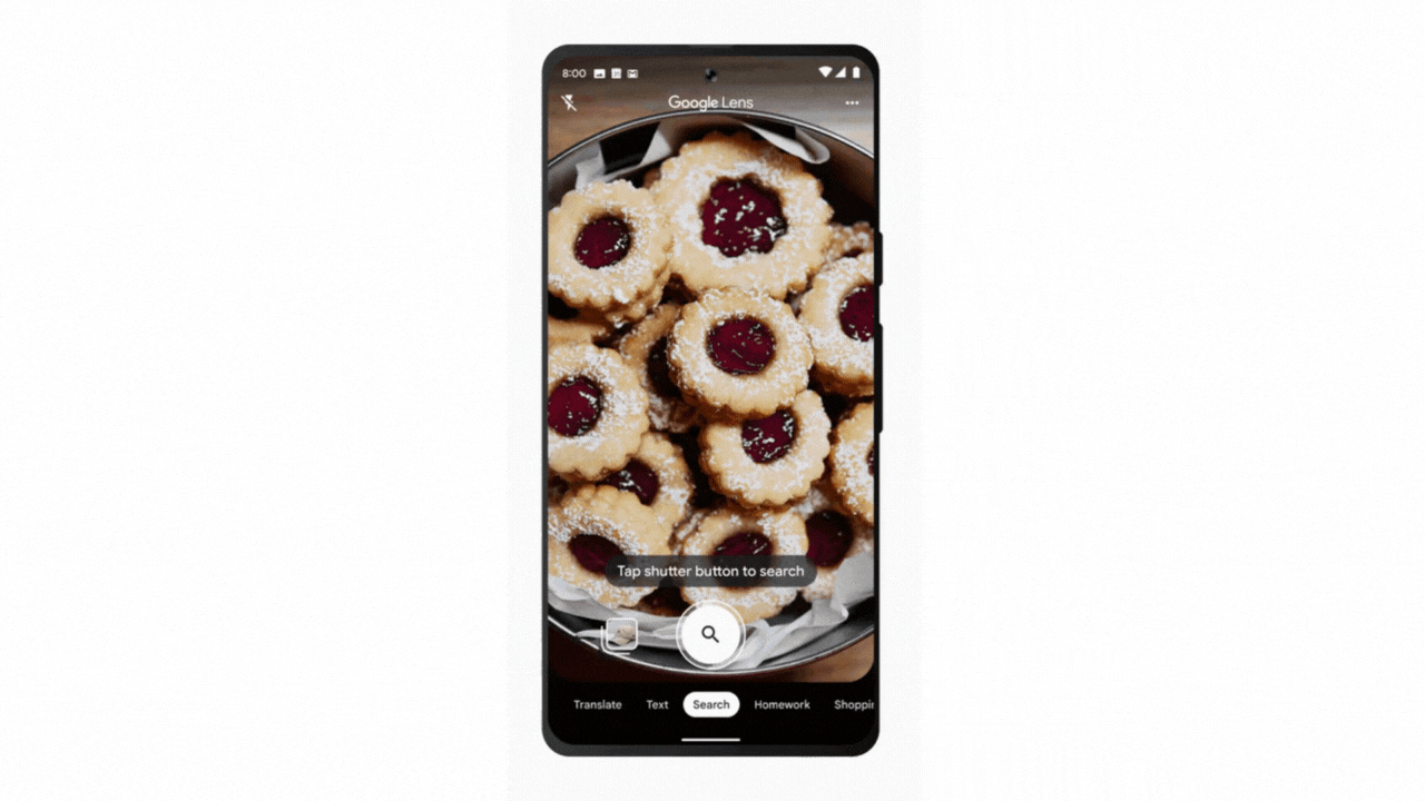 Google Lens's new AR features for searching for food