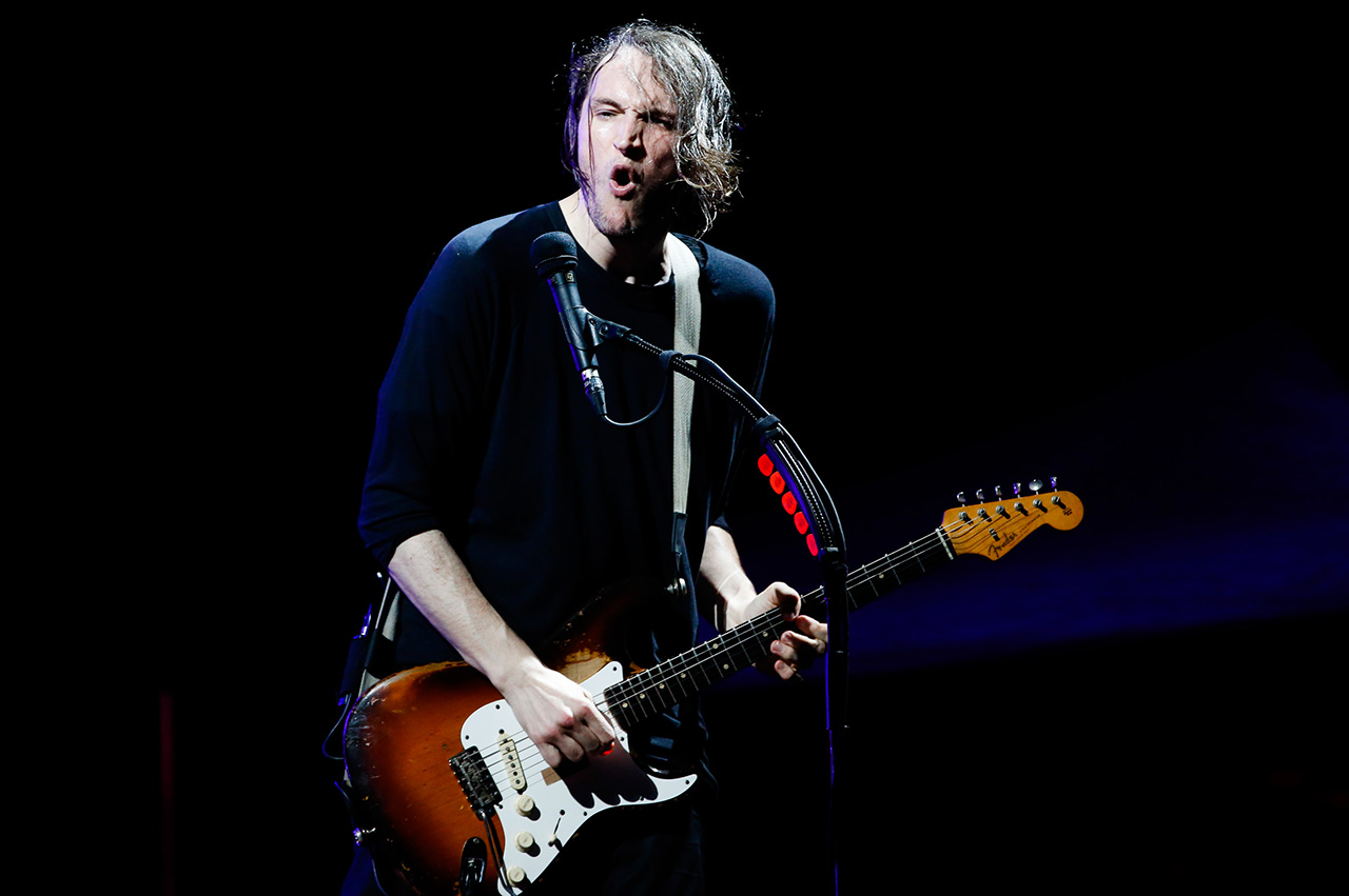 Josh Klinghoffer performs onstage with Red Hot Chili Peppers at Lollapalooza Sao Paulo in Sao Paulo, Brazil on March 23, 2018