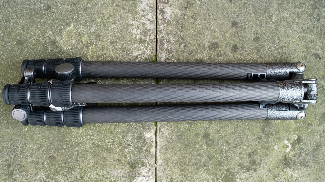 Gitzo tripod kit Traveler series 1 folded on ground