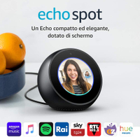 Amazon Echo Spot - Sveglia intelligente con Alexa - Nero