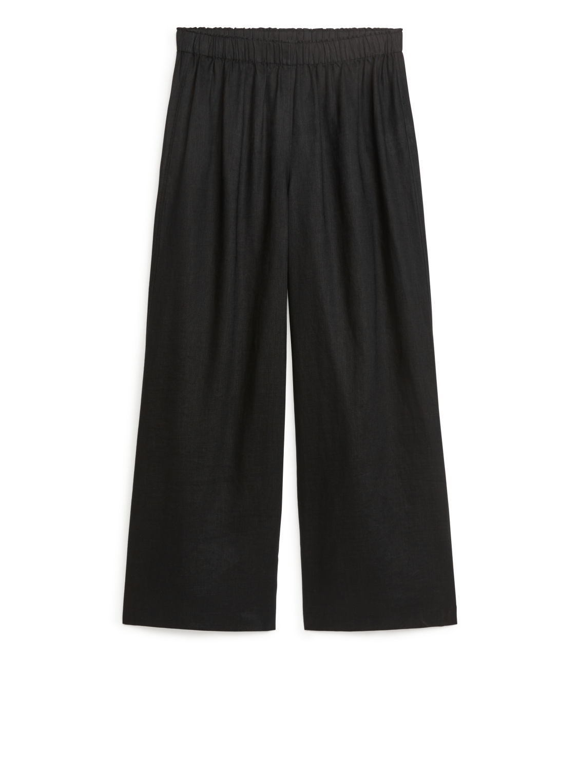 Wide Linen Trousers - Black - Arket Gb