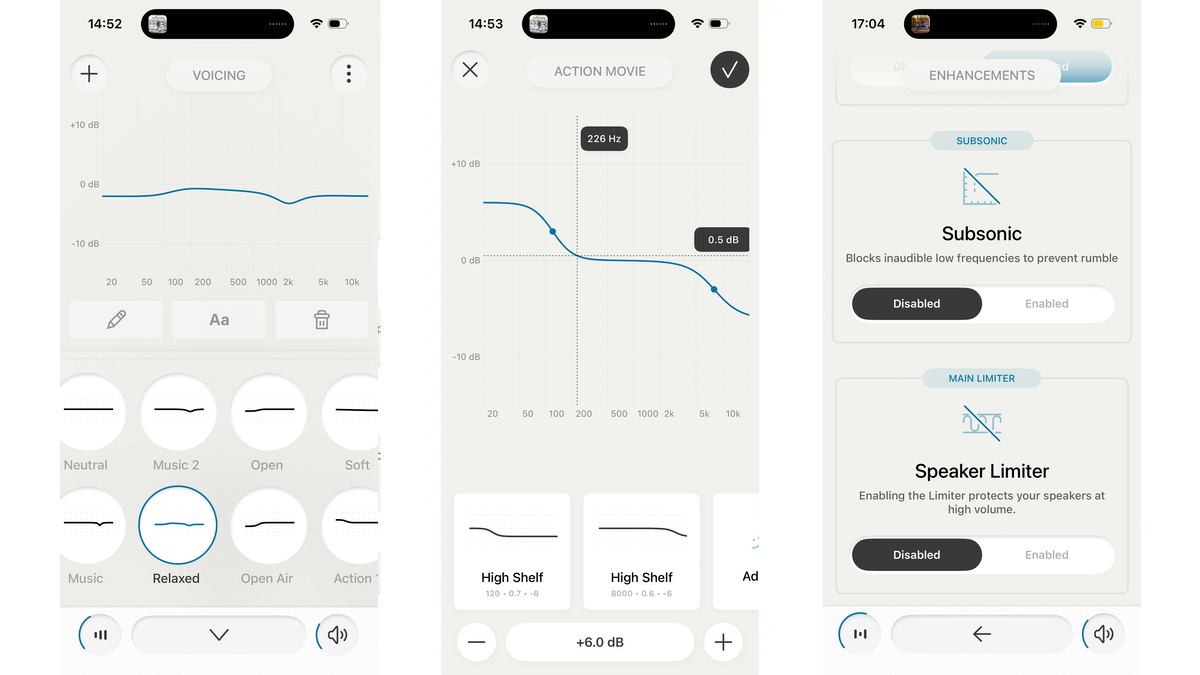 Lyngdorf TDAI-2210 app screenshots