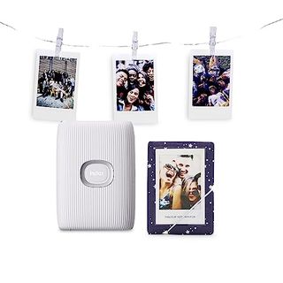 Instax Limited Edition Link 2 Portable Smartphone Printer With Photo Album and Led Display Lights, Mini Film Format, Clay White