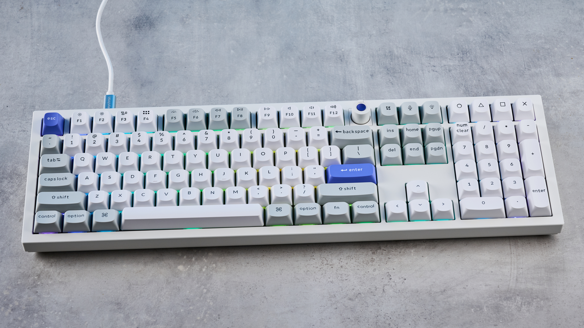 A Keychron Q6 HE 8K wired gaming keyboard with Hall Effect switches