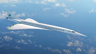 Concept image of Boom supersonic airliner