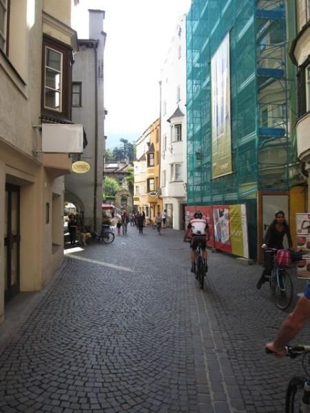 A cobbled street