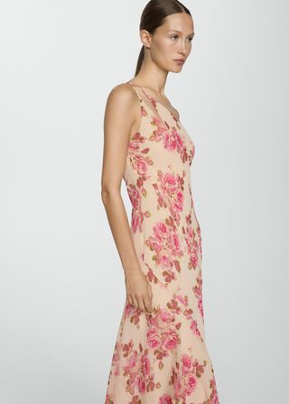 Asymmetrical Floral Dress