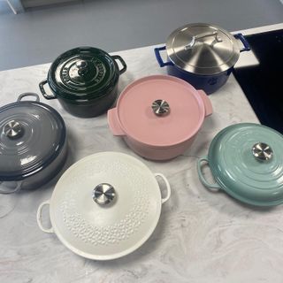 Testing cast iron casserole dishes