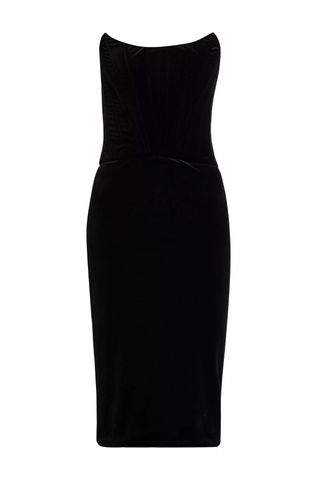 Dolce & Gabbana black strapless dress