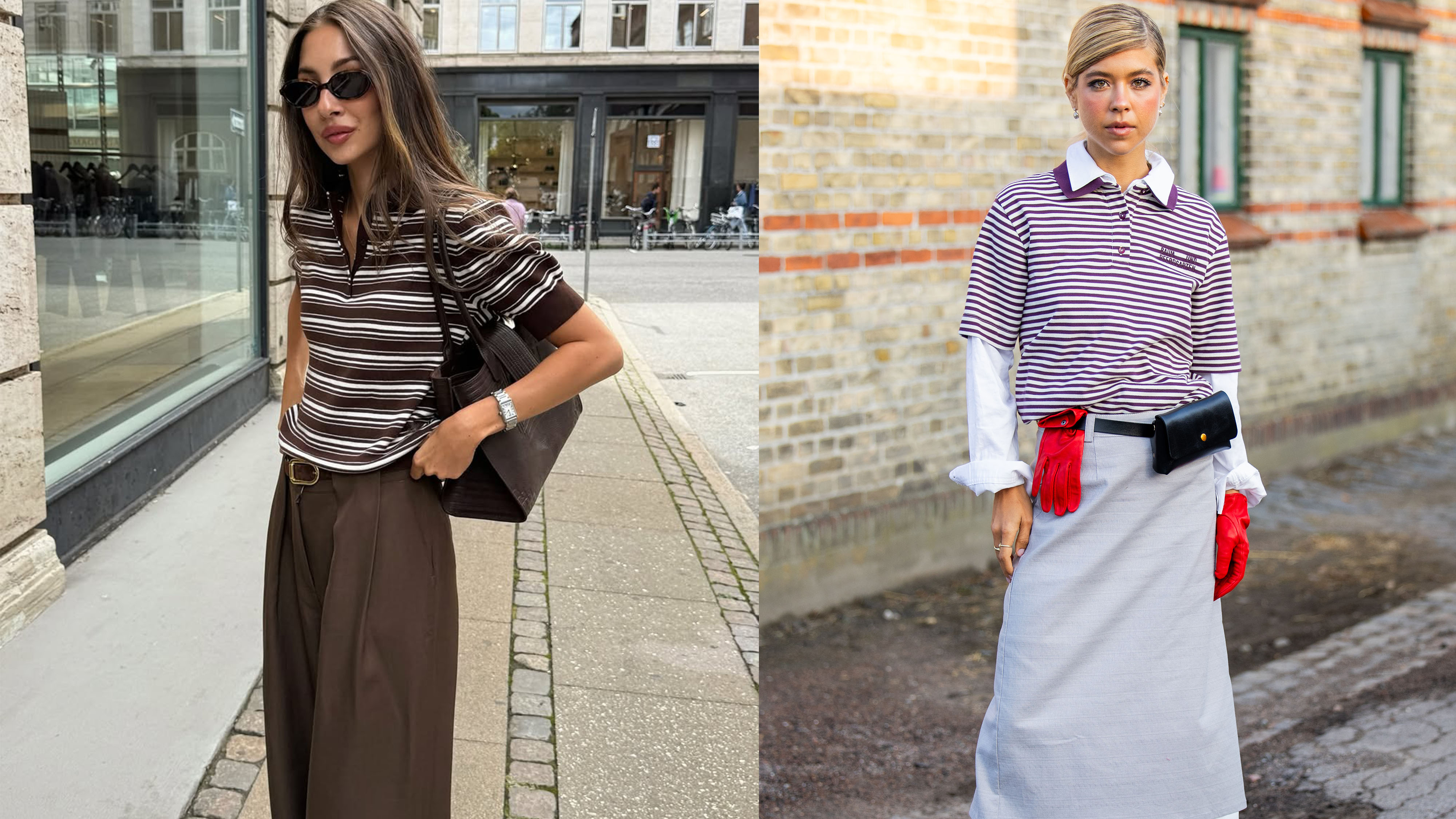 Women wearing striped tops
