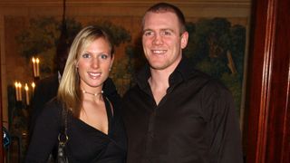 Mike Tindall with wife Zara Phillips posing for the cameras in 2005