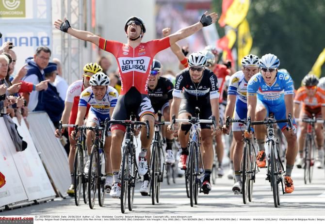 Jens Debusschere (Lotto-Belisol) is the 2014 national champion for Belgium
