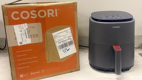 Cosori Lite Smart Air Fryer being tested in writer's home