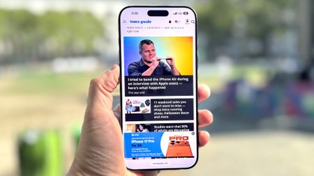 iPhone Air shown in hand
