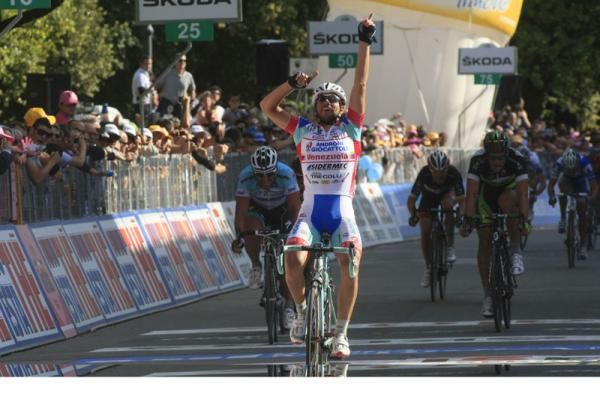 Roberto Ferrari (Androni Giocattoli) rode the perfect sprint