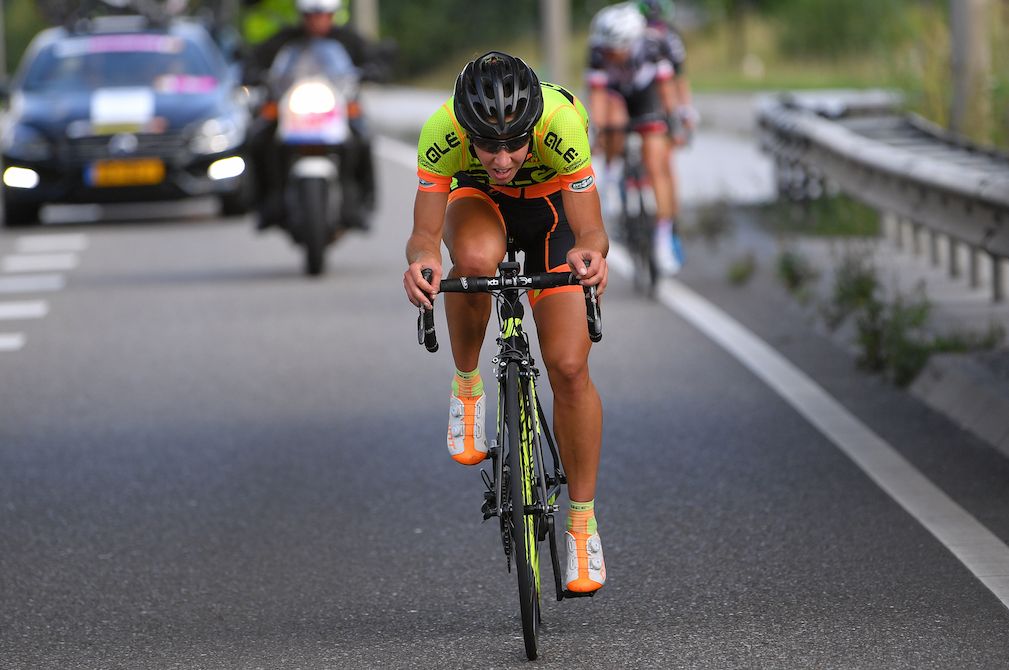 Janneke Ensing on the move on the final stage of the Boels Ladies Tour
