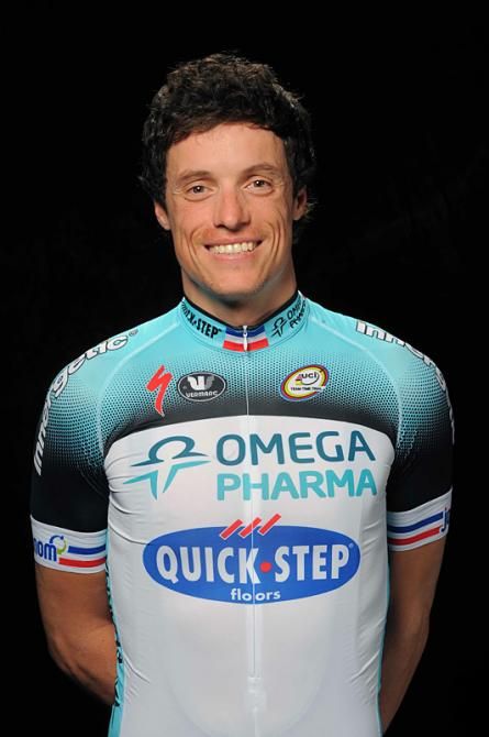 Sylvain Chavanel likes the black dots across the shoulders.