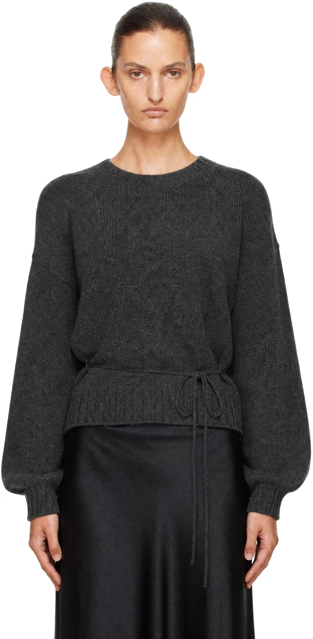 St. Agni, Gray Wool Crewneck Sweater