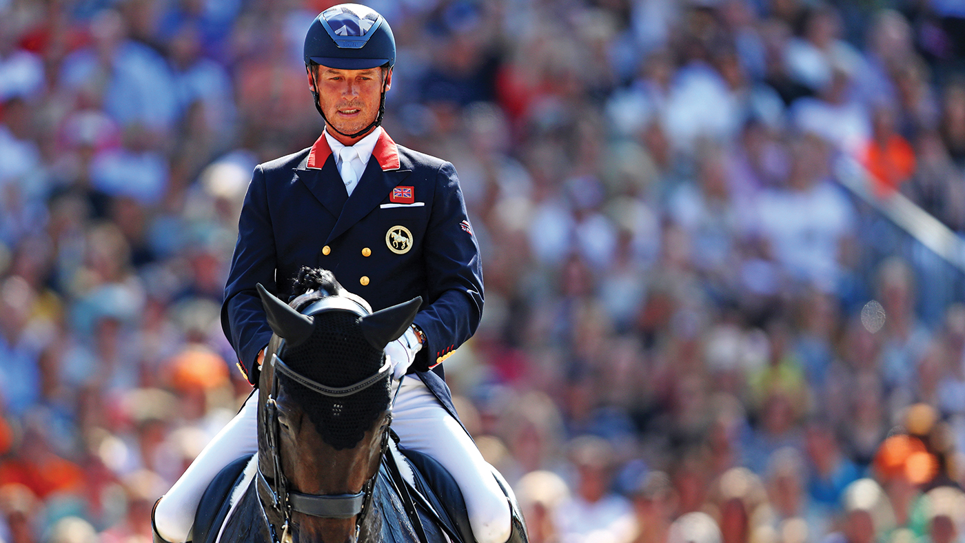 ROTTERDAM, NETHERLANDS - AUGUST 24: Carl Hester of Great Britain or Team GB riding Hawtins Delicato competes during Day 6 of the Grand Prix Freestyle, Longines FEI Dressage European Championship presented by Rabobank at Foundation CHIO on August 24, 2019 in Rotterdam, Netherlands. (Photo by Dean Mouhtaropoulos/Getty Images for FEI)