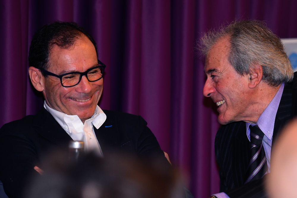 Davide Cassani and Paolo Guerciotti at the Bardinai-CSF team presentation