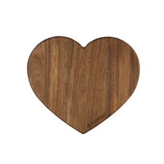 Heart-shaped wood serving board