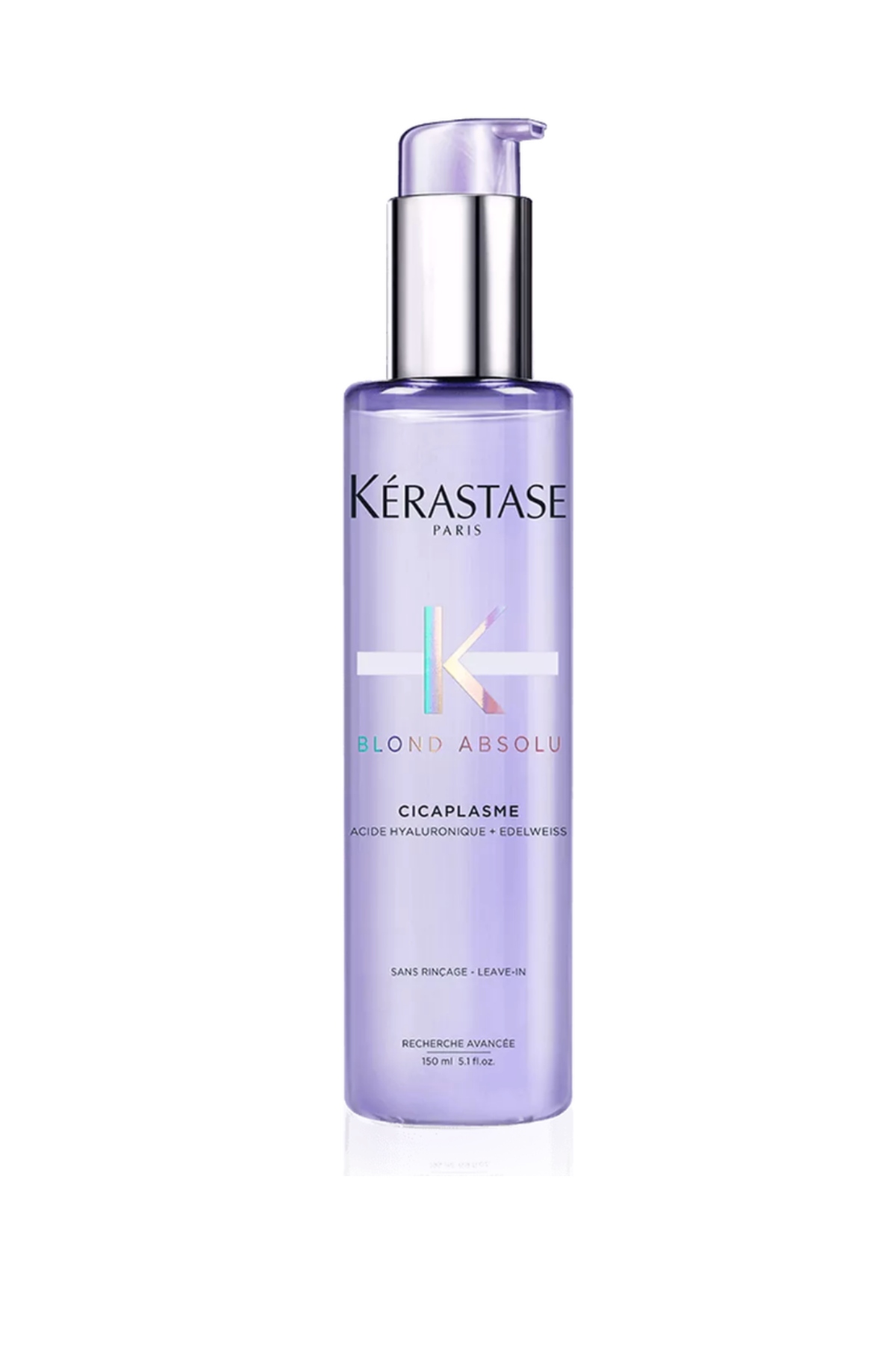 a purple bottle with white and black text