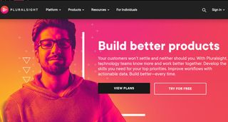 Homepage of Pluralsight