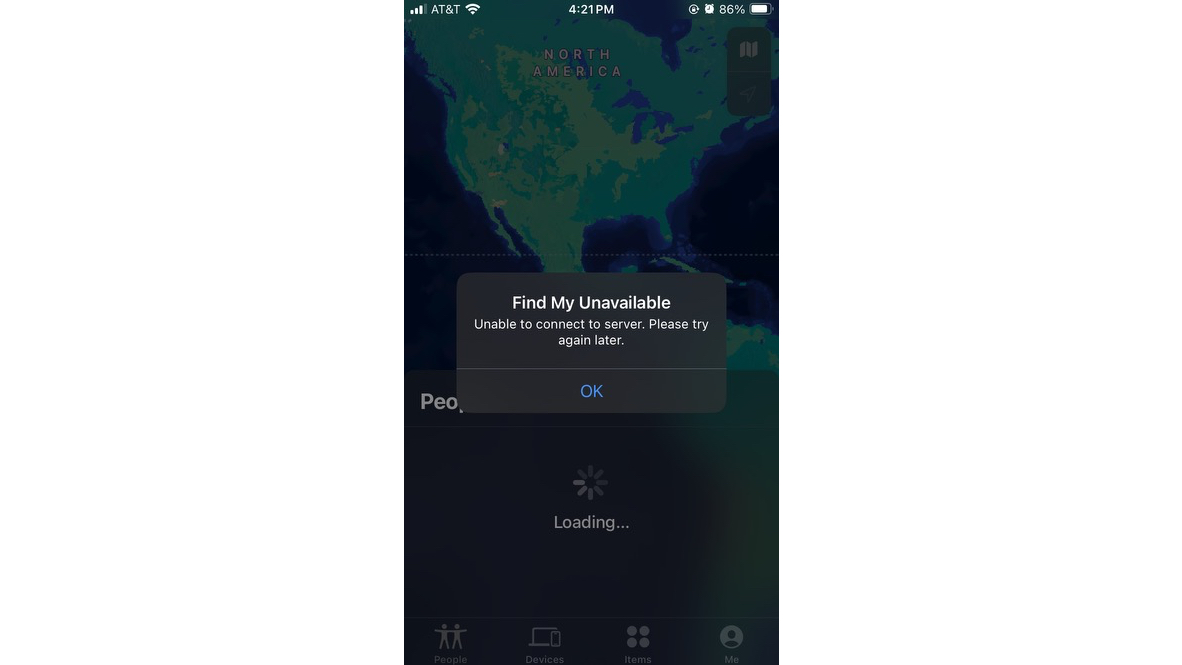 Find My Unavailable at 4:20PM ET June 24, 2025