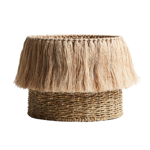 H&M, Seagrass Storage Basket With Tassels