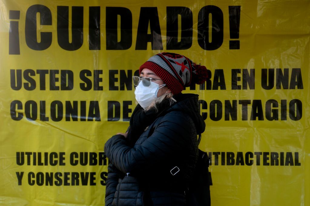 A woman in Mexico City.