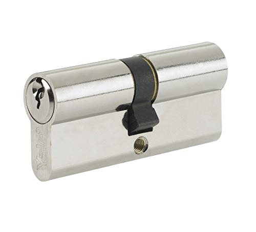 Yale Euro Double Cylinder, 3 Keys Supplied, Standard Security, Boxed, Suitable for All Door Types, Nickel Finish, 30:10:30 (70 Mm)