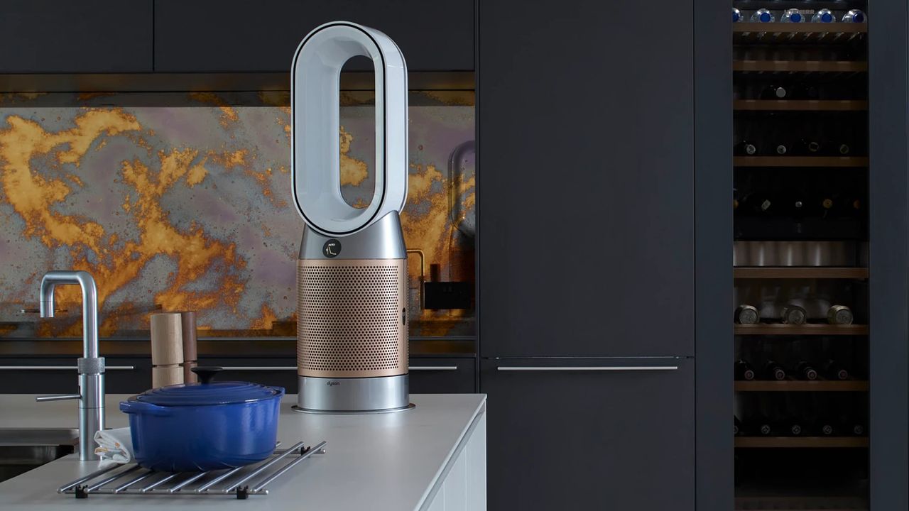 Dyson Purifier Hot+Cool Formaldehyde on a kitchen counter