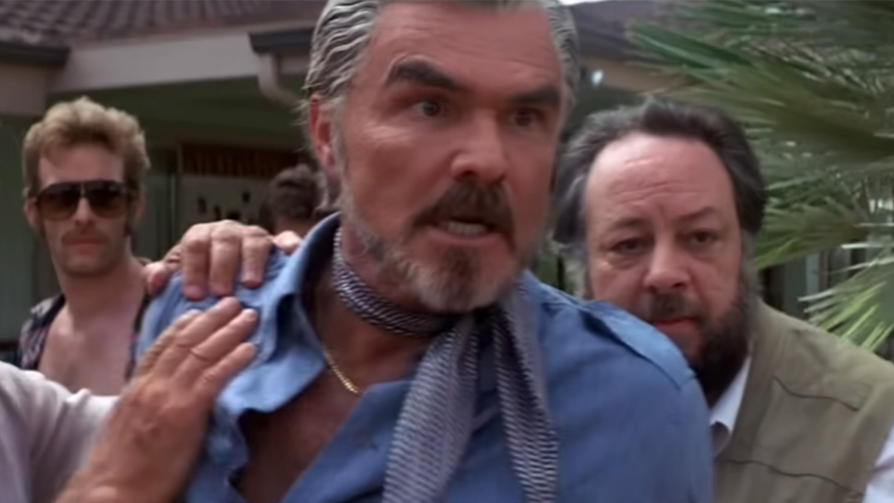 Burt Reynolds looking very angry in Boogie Nights