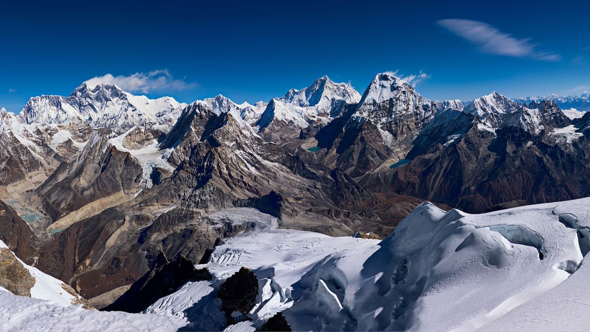 View from Mera Peak in the Himalayas