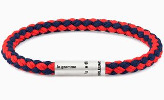 Red and blue bracelet by Le Gramme x Orlebar Brown
