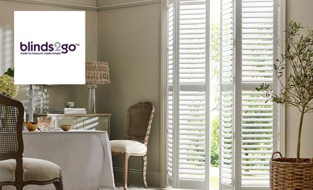 Blinds 2 go's shutter blinds in the dining area