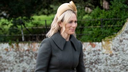 Zara Tindall attends the Christmas Day service at St Mary Magdalene Church on December 25, 2023