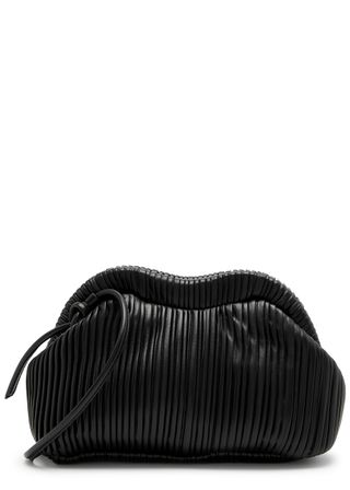 Baci Pleated Leather Clutch